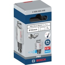 1x Pro Sheet Metal Power Change Plus Delik Açma Testeresi (Paslanmaz Çelik Saclar, Çelik Saclar, Ø 33 Mm, Professional Aksesuar Döner Matkap/vidalamalar, Darbeli Matkap/vidalama)