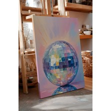 Zestia Kanvas Tablo Disko Topu – Parlak Pastel Premium Seri No 110017