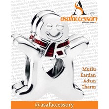 Mutlu Kardan Adam Charm Gümüş