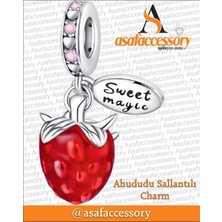Çilek Sallantılı Charm Asafaccessory Kırmızı