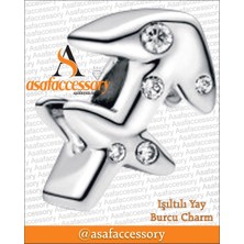Işıltılı Yay Burcu Charm Gümüş