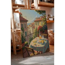 Zestia Kanvas Tablo Toskana Tarzı Balkon Premium Seri No 113390