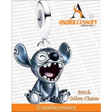 Stitch Gülen Charm Asafaccessory Gümüş