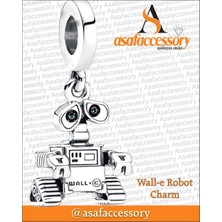 Wall-E Robot Charm Gümüş Kaplama
