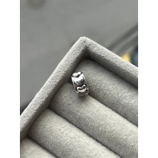 Bombe Kalp Klips Stopper Charm Asafaccessory Gümüş