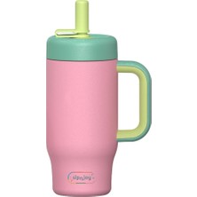 SipnJoy - HandleHug Tumbler | 550 ml - Pudra Pembe