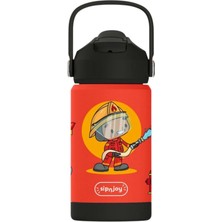 SipnJoy - FlipSip Çocuk Su Termosu | 360 ml - Firefighter Buddy