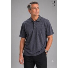 BURSPA Rahat Kesim Yakalı Cepli Erkek Baba Yazlık T-Shirt