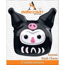 Kuromi Siyah Charm Gümüş Kaplama