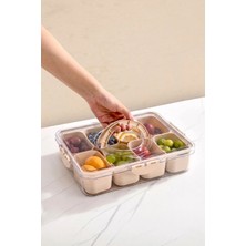 Kitchen Life 8 Bölmeli Silikon Vakum Kapaklı Kahvaltılık Sunum Seti - Çok Fonksiyonlu Takım Çantası