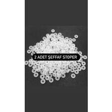 2 Li Şeffaf Stoper Durdurucu Charm Gümüş