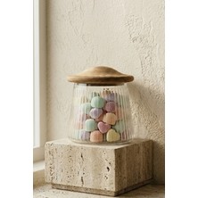 Kitchen Life Akasya Mushroom Vakumlu Cam Kavanoz Baharatlık 650 ml