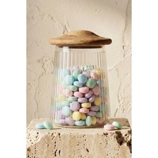 Kitchen Life Akasya Mushroom Vakumlu Cam Kavanoz Baharatlık 950 ml