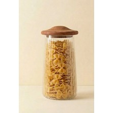 Kitchen Life Akasya Mushroom Vakumlu Cam Kavanoz Baharatlık 1300 ml