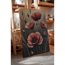 Zestia Kanvas Tablo Kırmızı Gelincikler – Romantik Çiçek Premium Seri No 103083