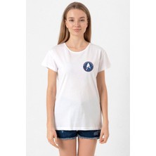 Star Trek Discovery Starfleet Command Beyaz Kadın Bisikletyaka Tshirt