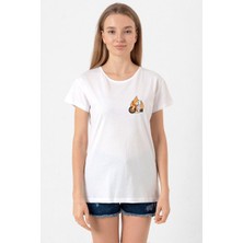 Casper The Friendly Ghost Life Goal Beyaz Kadın Bisikletyaka Tshirt