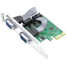 Pcı Express To 2 Port 9 Pin RS-232 Seri Com Db9 Genişletme Kartı