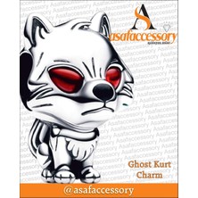 Asaf Accessory Ghost Kurt Charm / Gümüş Kaplama