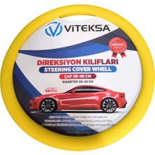 Viteksa Lüks Kokusuz Silikon Direksiyon Kılıfı Sarı