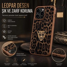 Jolita iPhone 17 Pro Uyumlu Lüks Leopar Desenli Telefon Kılıfı Darbe Korumalı