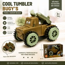1000 Çeşit Hediye Dünyası B Toys Cool Tumbler Buggy’s Pilli Füze Atarlı Oyuncak Askeri Jeep 3+ Yaş