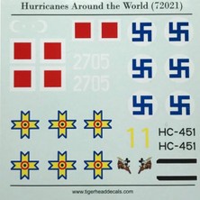 Tiger Head Decals 72021 1/72 Ölçek, Hurricanes Around The World