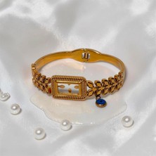 Jade Accessory Gramlık Kelepçe Bileklik Buğday Desenli