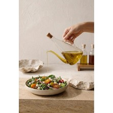 Kitchen Life Ahşap Tıpalı Şeffaf Borosilikat Cam Yağlık Sirkelik 500 ml