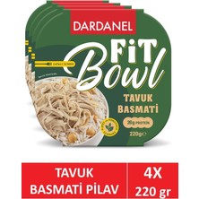 Dardanel Fit Bowl Hazır Yemek Tavuklu Basmati Pilav 220 gr x 4 Adet