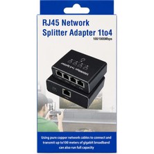 Narita Network Çoğaltıcı Adaptör 1'den 4'e (100/1000MBPS) Gigabit Ethernet Çoklayıcı - RJ45