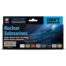 Vallejo 71611 8X18 Ml. Nuclear Submarines, Model Air Serisi Model Boyası Seti