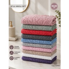Vivesta Home 10'lu Mutfak Havlusu Seti 30X50 cm Pamuklu Kurulama Bezi Renkli El Havlusu Yüksek Emici Çok Amaçlı