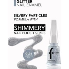 Yoğun Simli Şeffaf Oje - Glitter Nail Enamel - GL038 Holographıc SILVER-8682536049924