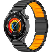 Dexmon Huawei Watch Gt Gt2 Gt3 Gt4 Gt 5 Gt6 Pro Se Elite 46MM Uyumlu 22MM Çift Renk Paslanmaz Metal Kordon Kayış