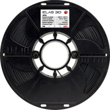 Elas 3D Siyah Asa Filament - 1.75MM - 1 kg