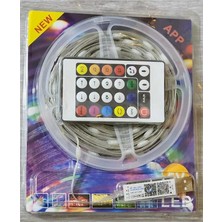 Pukotech Tv Arkası 10 Metre Bluetooth Telefon Kontrollü Smart Şerit LED Sese Duyarlı Kumandalı LED Işık