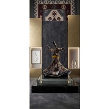 Mevlana Bazaar Seramik Dekoratif Semazen Biblo 22 cm