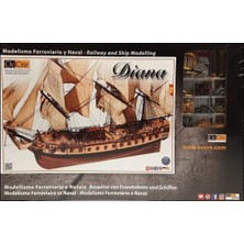 Occre 14001 1/85 Ölçek, Diana, 85 Cm. Yelkenli Ispanyol Firkateyni, Ahşap Model Kiti