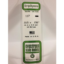 Evergreen 117 0,40*4,00*355 mm Köşeli Çubuk-10 Adet -Beyaz
