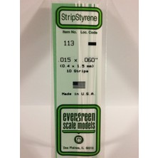 Evergreen 113 0,40*1,50*355 mm Köşeli Çubuk-10 Adet -Beyaz