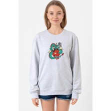 Tshirthane Dragon Samurai Anime Grimelanj Kadın 2ip Sweatshirt