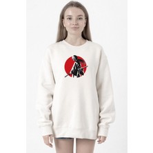 Tshirthane Rurouni Kenshin Samurai Logo Beyaz Kadın 2ip Sweatshirt