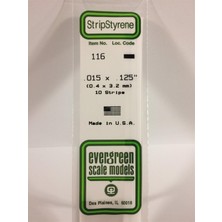Evergreen 116 0,40*3,20*355 mm Köşeli Çubuk-10 Adet -Beyaz