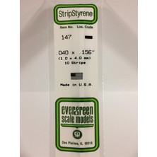 Evergreen 147 1,00*4,00*355 mm Köşeli Çubuk-10 Adet -Beyaz