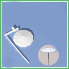 Schulcz 500951 1/25 Ölçek, Şemsiye -Beyaz-95 mm Çap