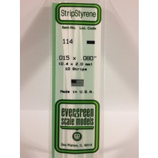 Evergreen 114 0,40*2,00*355 mm Köşeli Çubuk-10 Adet -Beyaz