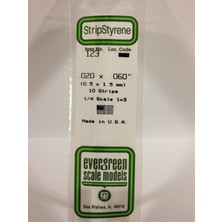 Evergreen 123 0,50*1,50*355 mm Köşeli Çubuk-10 Adet -Beyaz
