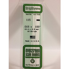 Evergreen 115 0,40*2,50*355 mm Köşeli Çubuk-10 Adet -Beyaz