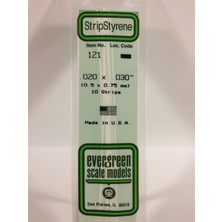 Evergreen 121 0,50*0,75*355 mm Köşeli Çubuk-10 Adet -Beyaz
